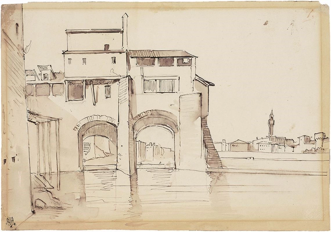 Veduta dell'Arno dalla Molina di san Nicolò